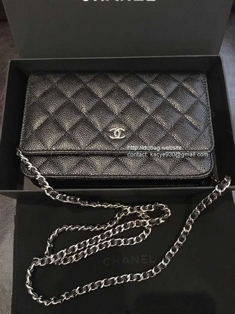 chanel caviar wallet on chain